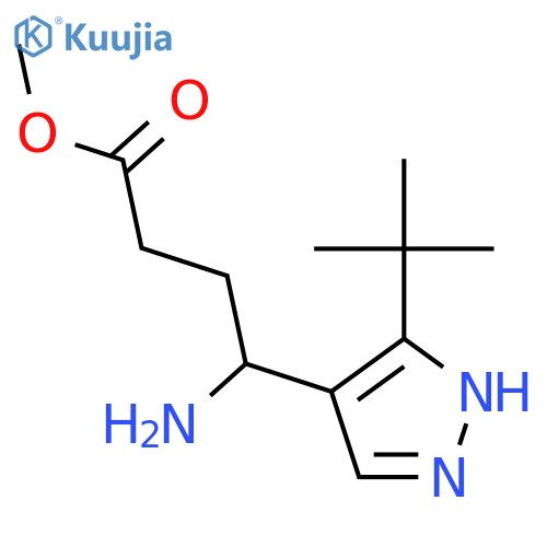 methyl 4-amino-4-(3-tert-butyl-1H-pyrazol-4-yl)butanoate structure