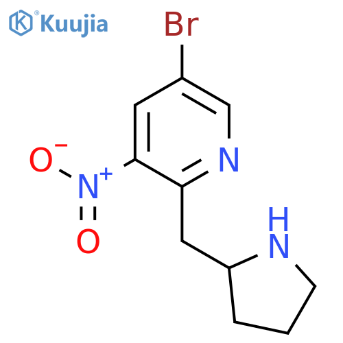 5-bromo-3-nitro-2-(pyrrolidin-2-yl)methylpyridine structure