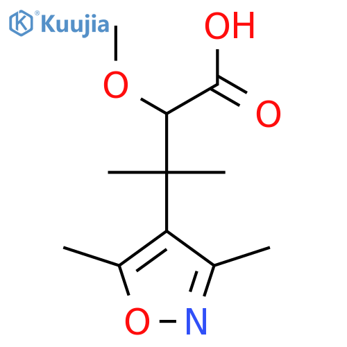 3-(Dimethyl-1,2-oxazol-4-yl)-2-methoxy-3-methylbutanoic acid structure