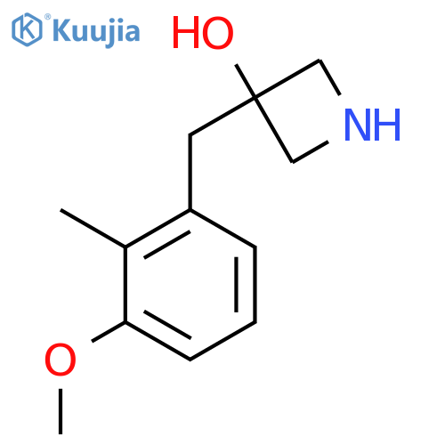 3-(3-methoxy-2-methylphenyl)methylazetidin-3-ol structure