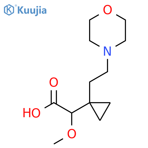 2-methoxy-2-{1-2-(morpholin-4-yl)ethylcyclopropyl}acetic acid structure