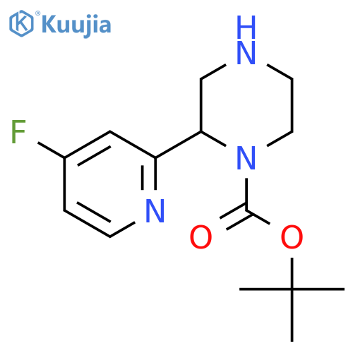 tert-butyl 2-(4-fluoropyridin-2-yl)piperazine-1-carboxylate structure