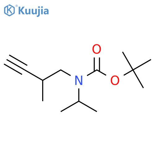 tert-butyl N-(2-methylbut-3-yn-1-yl)-N-(propan-2-yl)carbamate structure