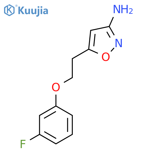 5-2-(3-fluorophenoxy)ethyl-1,2-oxazol-3-amine structure