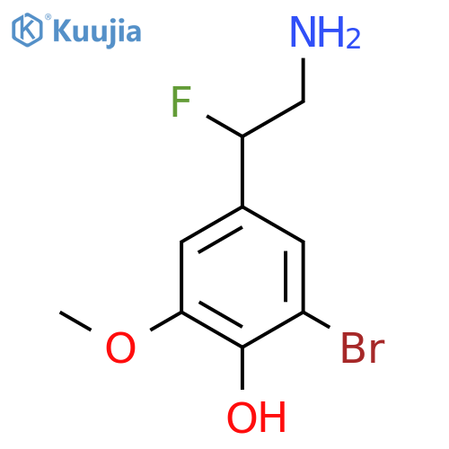 4-(2-amino-1-fluoroethyl)-2-bromo-6-methoxyphenol structure