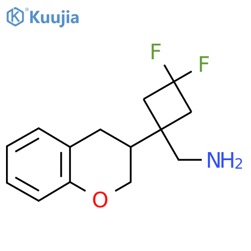 1-(3,4-dihydro-2H-1-benzopyran-3-yl)-3,3-difluorocyclobutylmethanamine structure