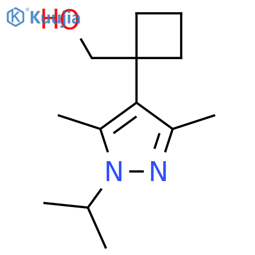 {1-3,5-dimethyl-1-(propan-2-yl)-1H-pyrazol-4-ylcyclobutyl}methanol structure