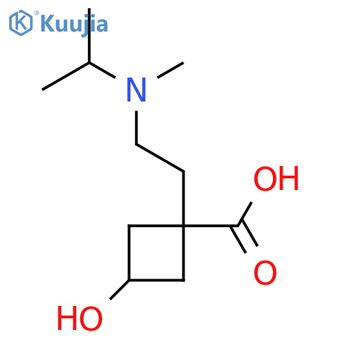 3-hydroxy-1-{2-methyl(propan-2-yl)aminoethyl}cyclobutane-1-carboxylic acid structure