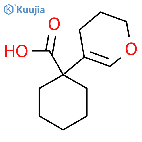 1-(3,4-dihydro-2H-pyran-5-yl)cyclohexane-1-carboxylic acid structure