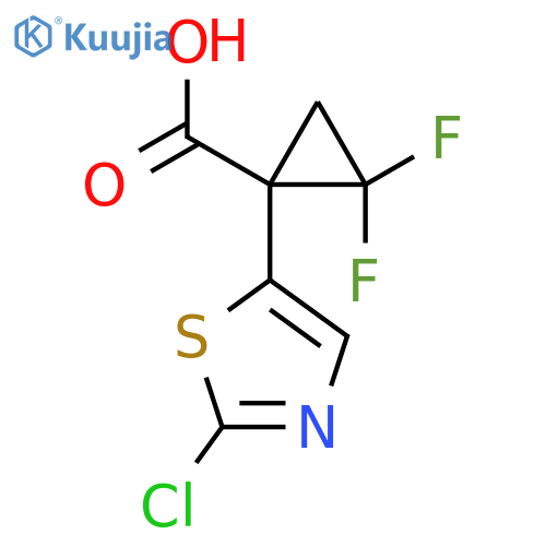 1-(2-Chloro-1,3-thiazol-5-yl)-2,2-difluorocyclopropane-1-carboxylic acid structure