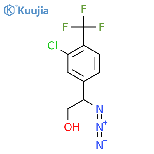 2-azido-2-3-chloro-4-(trifluoromethyl)phenylethan-1-ol structure