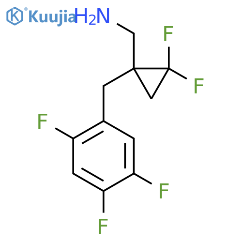 {2,2-difluoro-1-(2,4,5-trifluorophenyl)methylcyclopropyl}methanamine structure