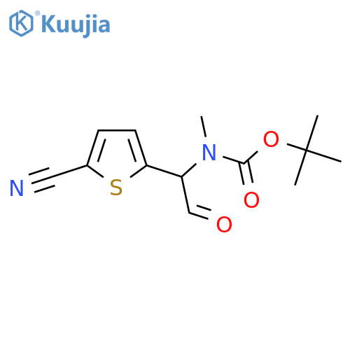 tert-butyl N-1-(5-cyanothiophen-2-yl)-2-oxoethyl-N-methylcarbamate structure