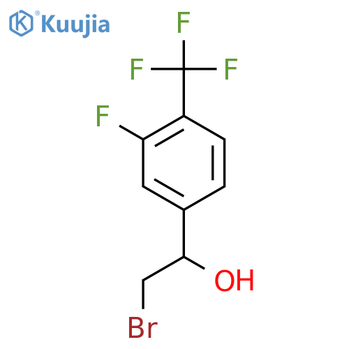 2-bromo-1-3-fluoro-4-(trifluoromethyl)phenylethan-1-ol structure
