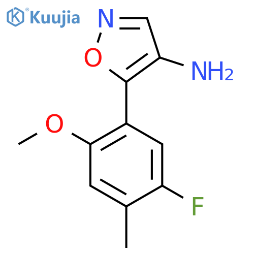 5-(5-fluoro-2-methoxy-4-methylphenyl)-1,2-oxazol-4-amine structure