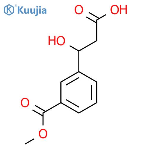 3-hydroxy-3-3-(methoxycarbonyl)phenylpropanoic acid structure