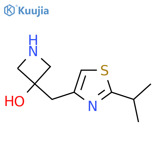 3-{2-(propan-2-yl)-1,3-thiazol-4-ylmethyl}azetidin-3-ol structure