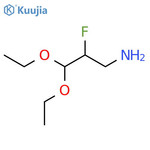 3,3-diethoxy-2-fluoropropan-1-amine structure
