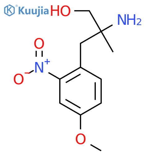2-amino-3-(4-methoxy-2-nitrophenyl)-2-methylpropan-1-ol structure