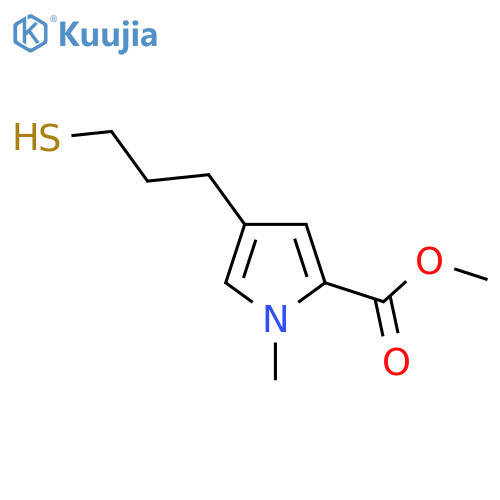 methyl 1-methyl-4-(3-sulfanylpropyl)-1H-pyrrole-2-carboxylate structure