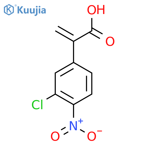 2-(3-chloro-4-nitrophenyl)prop-2-enoic acid structure