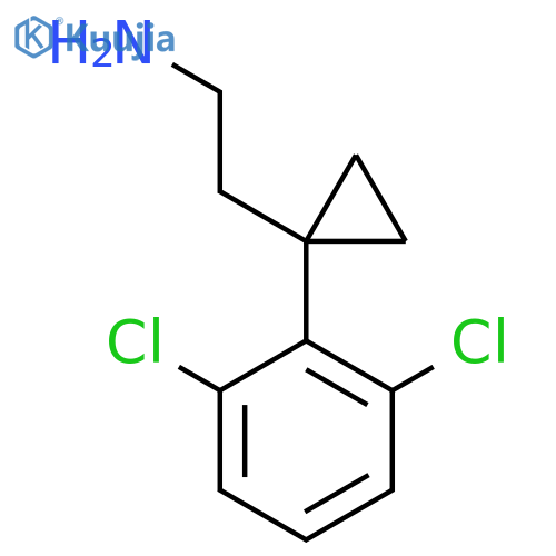 2-1-(2,6-dichlorophenyl)cyclopropylethan-1-amine structure