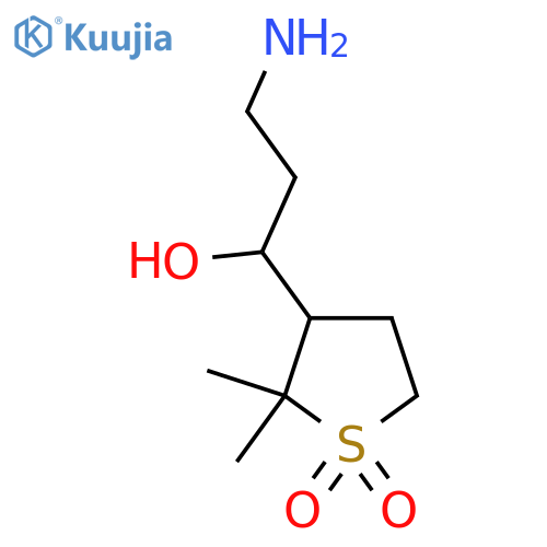 3-(3-amino-1-hydroxypropyl)-2,2-dimethyl-1lambda6-thiolane-1,1-dione structure