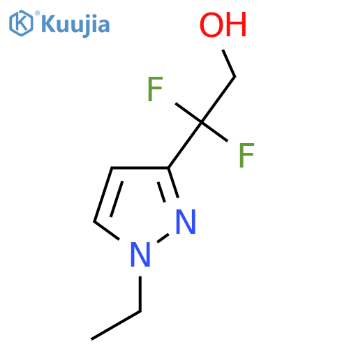 2-(1-ethyl-1H-pyrazol-3-yl)-2,2-difluoroethan-1-ol structure