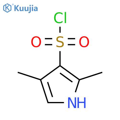 2,4-dimethyl-1H-pyrrole-3-sulfonyl chloride structure