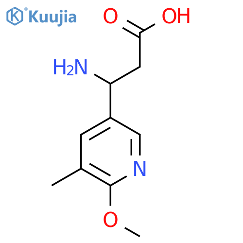 3-amino-3-(6-methoxy-5-methylpyridin-3-yl)propanoic acid structure