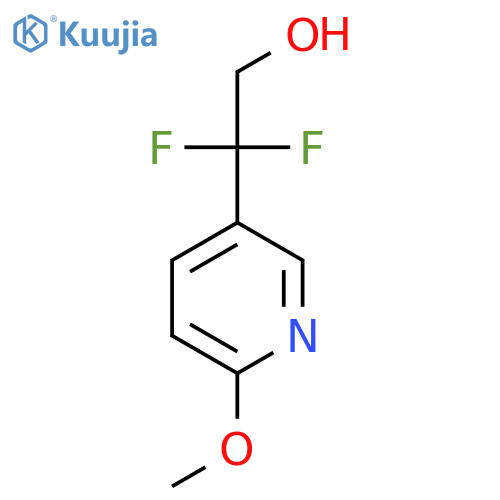 2,2-difluoro-2-(6-methoxypyridin-3-yl)ethan-1-ol structure
