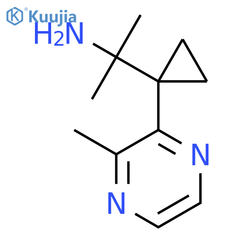 2-1-(3-methylpyrazin-2-yl)cyclopropylpropan-2-amine structure