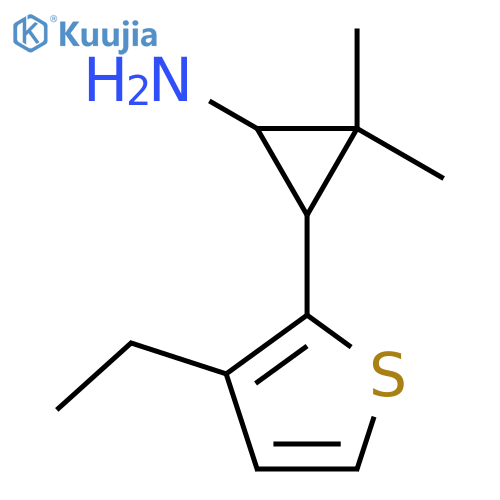 3-(3-ethylthiophen-2-yl)-2,2-dimethylcyclopropan-1-amine structure