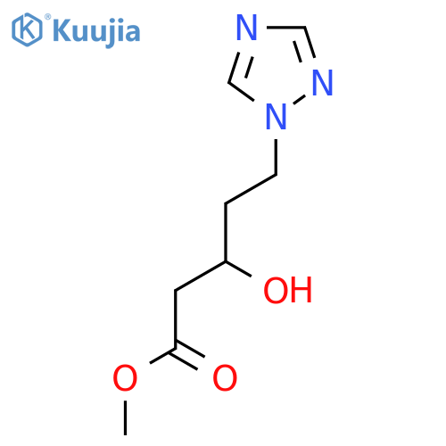 methyl 3-hydroxy-5-(1H-1,2,4-triazol-1-yl)pentanoate structure
