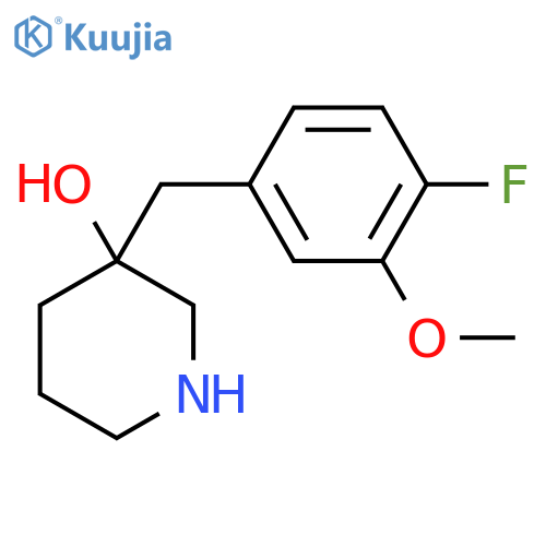 3-(4-fluoro-3-methoxyphenyl)methylpiperidin-3-ol structure