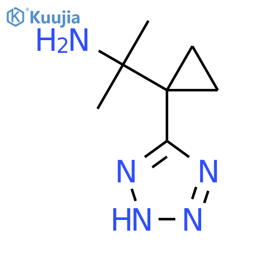2-1-(1H-1,2,3,4-tetrazol-5-yl)cyclopropylpropan-2-amine structure