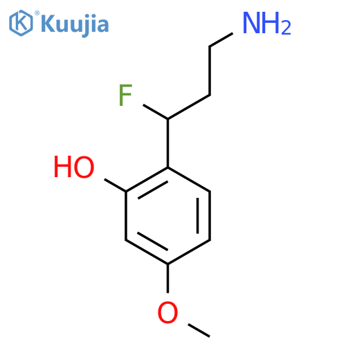 2-(3-amino-1-fluoropropyl)-5-methoxyphenol structure