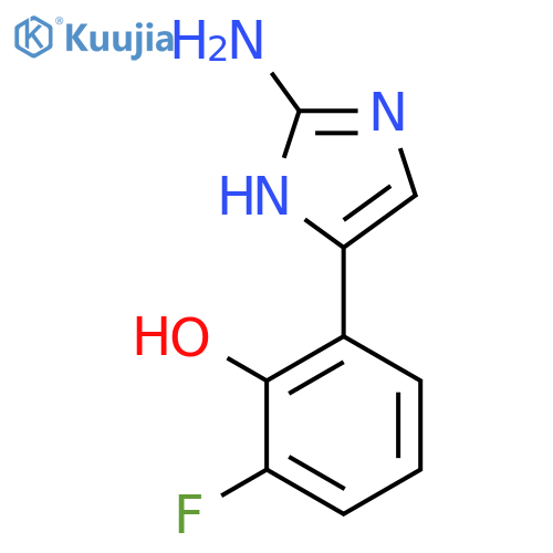 2-(2-amino-1H-imidazol-5-yl)-6-fluorophenol structure
