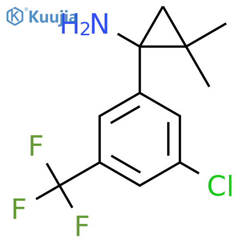 1-3-chloro-5-(trifluoromethyl)phenyl-2,2-dimethylcyclopropan-1-amine structure