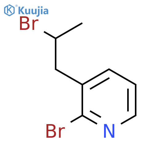 2-bromo-3-(2-bromopropyl)pyridine structure