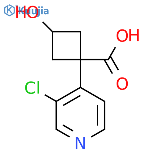 1-(3-chloropyridin-4-yl)-3-hydroxycyclobutane-1-carboxylic acid structure
