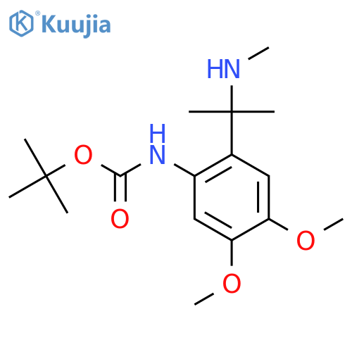 tert-butyl N-{4,5-dimethoxy-2-2-(methylamino)propan-2-ylphenyl}carbamate structure