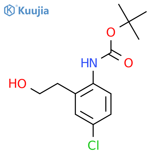 tert-butyl N-4-chloro-2-(2-hydroxyethyl)phenylcarbamate structure