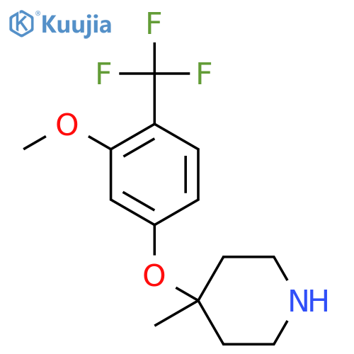 4-3-methoxy-4-(trifluoromethyl)phenoxy-4-methylpiperidine structure