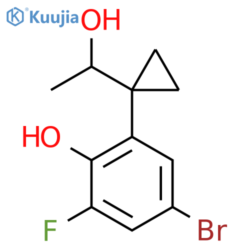 4-bromo-2-fluoro-6-1-(1-hydroxyethyl)cyclopropylphenol structure