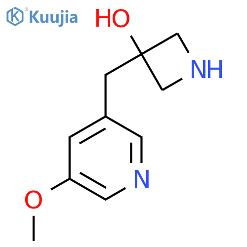 3-(5-methoxypyridin-3-yl)methylazetidin-3-ol structure
