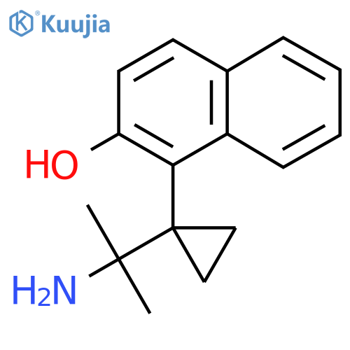 1-1-(2-aminopropan-2-yl)cyclopropylnaphthalen-2-ol structure