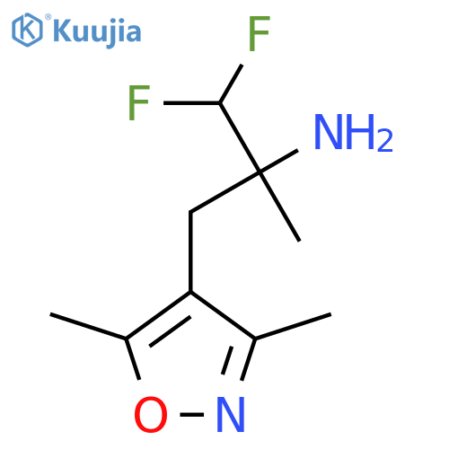 3-(Dimethyl-1,2-oxazol-4-yl)-1,1-difluoro-2-methylpropan-2-amine structure