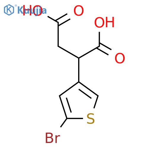 2-(5-bromothiophen-3-yl)butanedioic acid structure