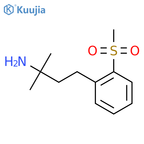 4-(2-methanesulfonylphenyl)-2-methylbutan-2-amine structure